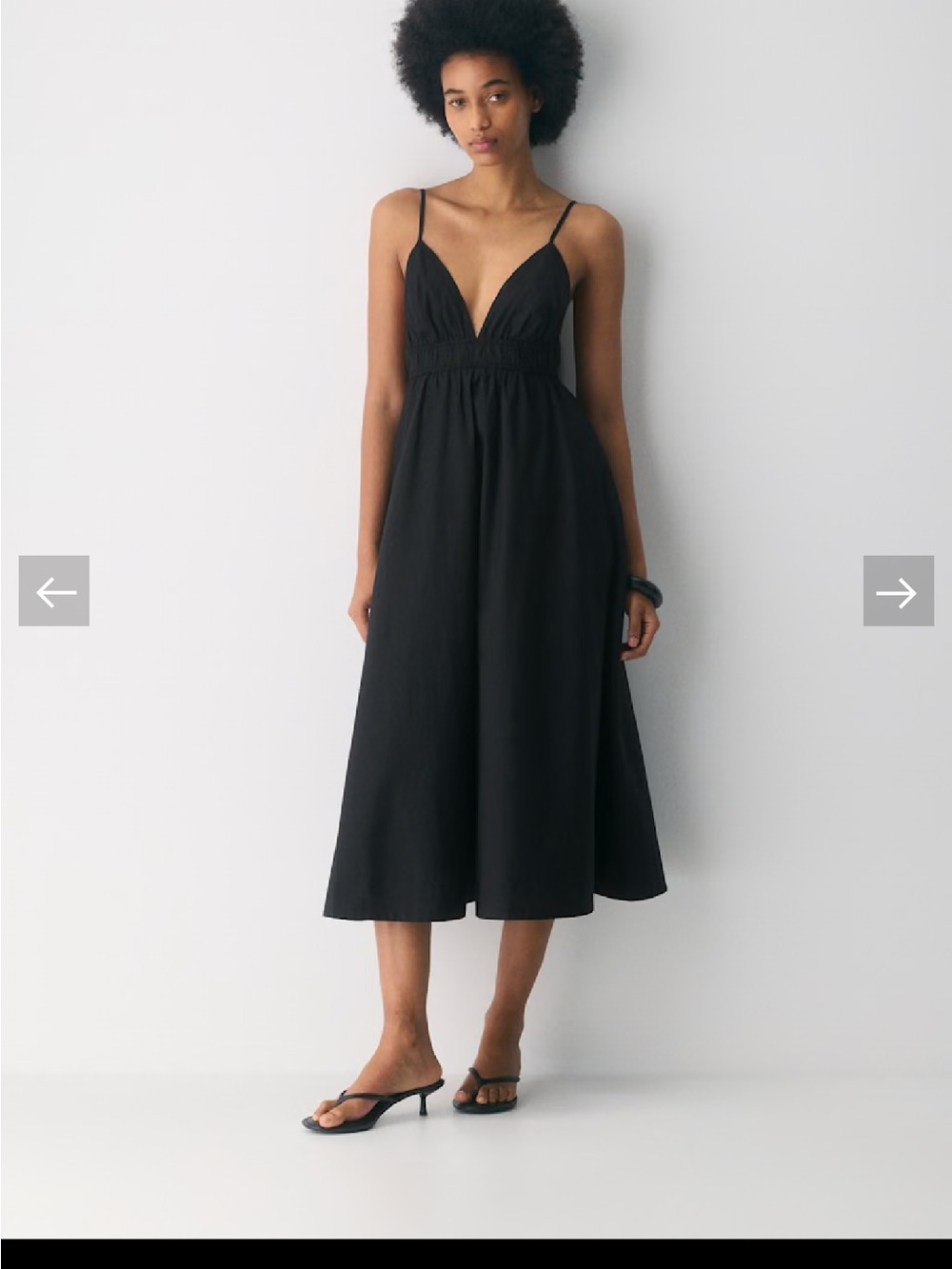 ARITZIA Encourage Poplin Dress Black - Picture 1 of 6